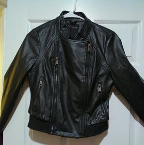 Black leather jacket